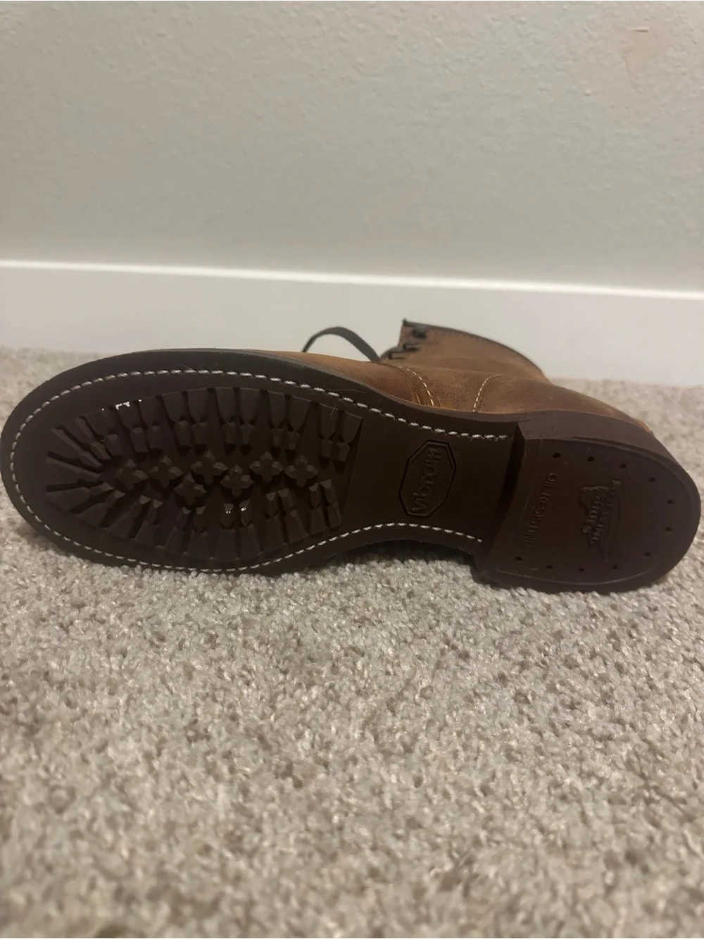 Red Wing Shoes Tan/Brown Leather Lace-Up Work Boots